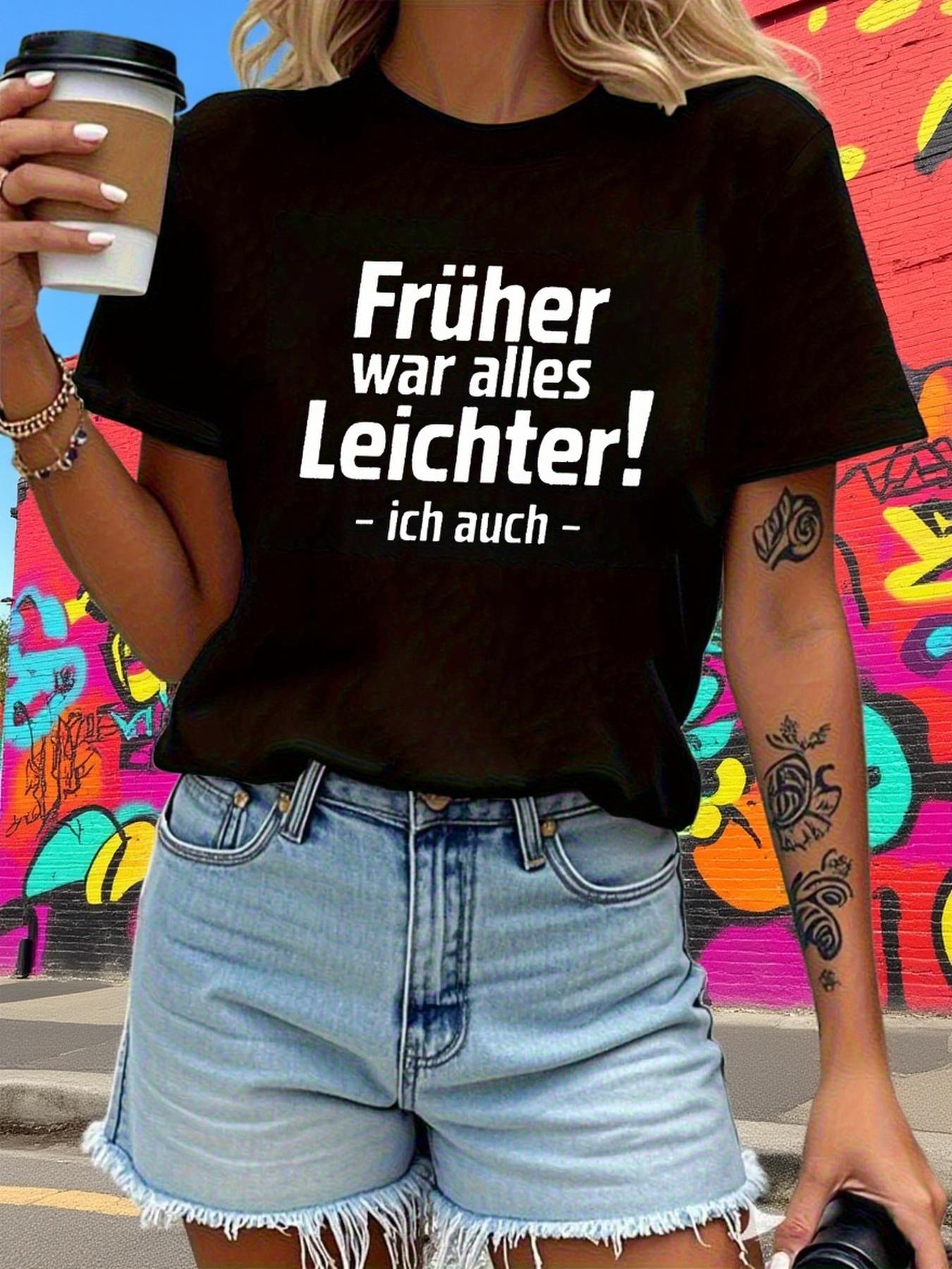 

In The Past, Everything Was Easier! So Was I - a Nostalgic Expression on a Letter-Printed Women S Round-Neck Spring And Summer T-Shirt 5XL різнокольоровий