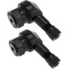Windance 2pcs 90 Degree CNC Motorcycle Tire Valve Stems for Most Bike 10 mm to11.3 mm Tubeless Tires Easy tallation (Black)