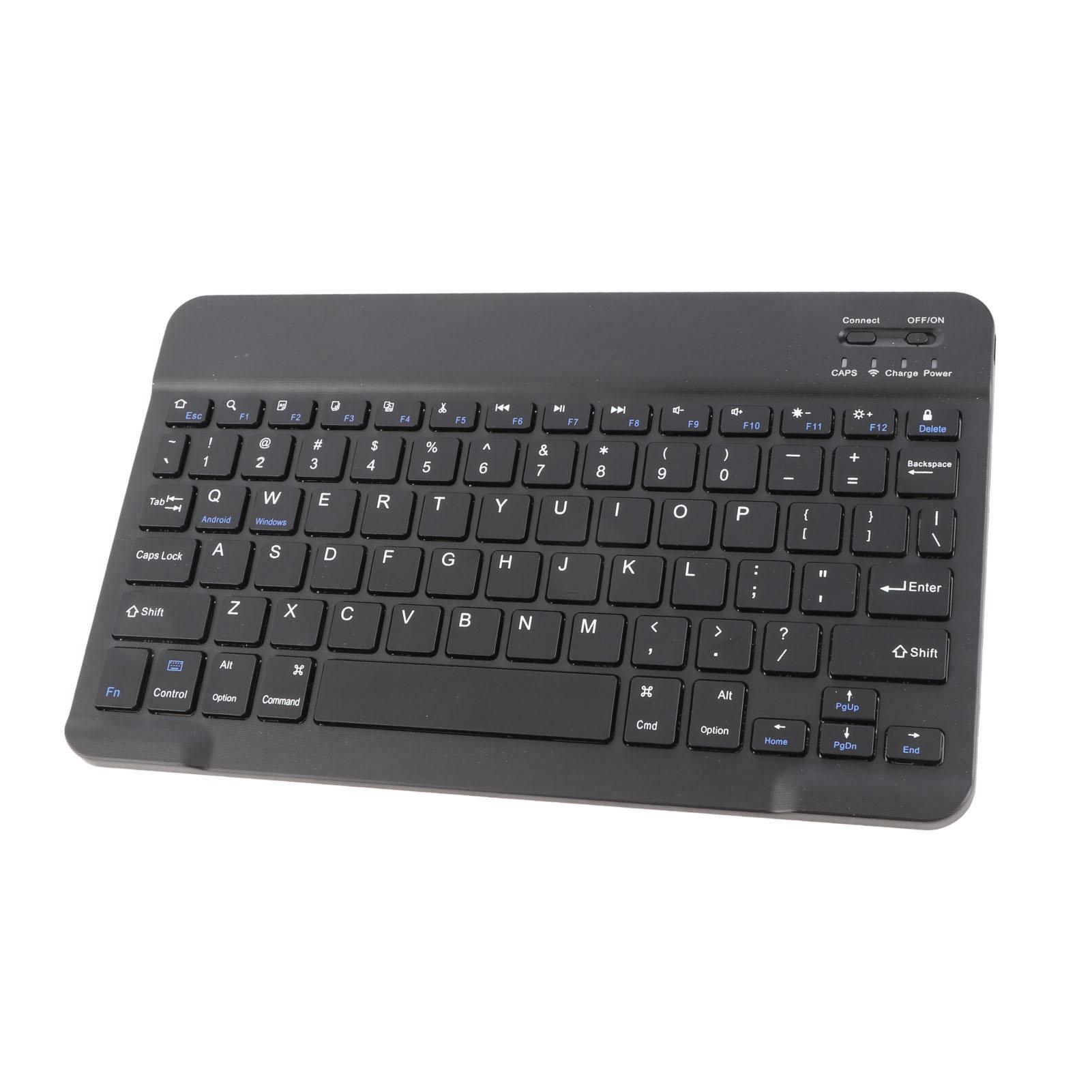 

Беспроводная клавиатура 78 клавиш Тонкая Эргономичная Ножничная структура Перезаряжаемая Портативная клавиатура для телефона чёрный