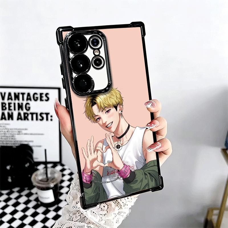 B-J A-Alex Anime Plating Phone Case For Samsung Galaxy S24 S25 FE S26 Edge S23 Ultra S22 S21 Plus S20 Anti-Fall Airabag Cover