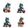 Whimsical Cartoon Style Horse Ornament For Holiday Home And Car Decor