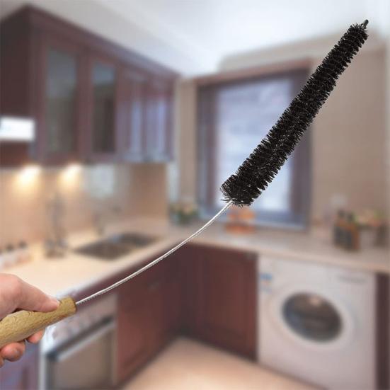 Yousheng Set di 2 Spazzole Striscia Sonda Fognatura Manico in Legno Setole Morbide Pulitore Lint Sfiato Asciugatrice Spazzole Sblocco Tubi Strumento di Pulizia