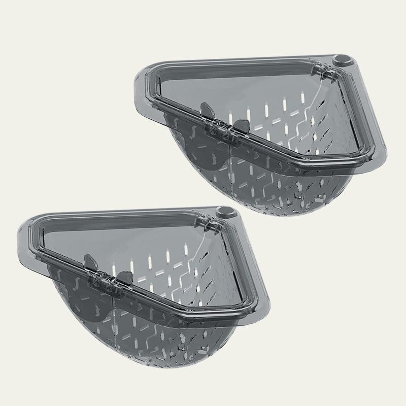 Треугольная сливная корзина для раковины, Магнитная угловая корзина-сито для раковины, Бесконтактный уловитель для пищевых отходов для кухонной раковины