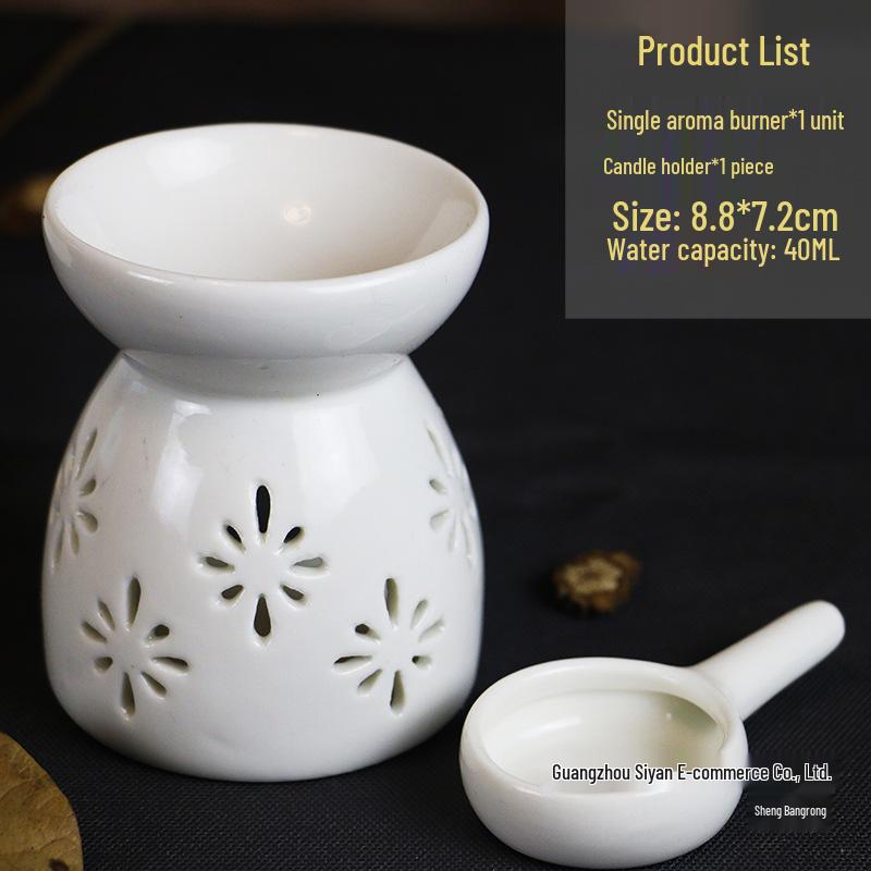 Ceramic Aromatherapy Candle Lamp and Incense Burner for Indoor Use and Salons