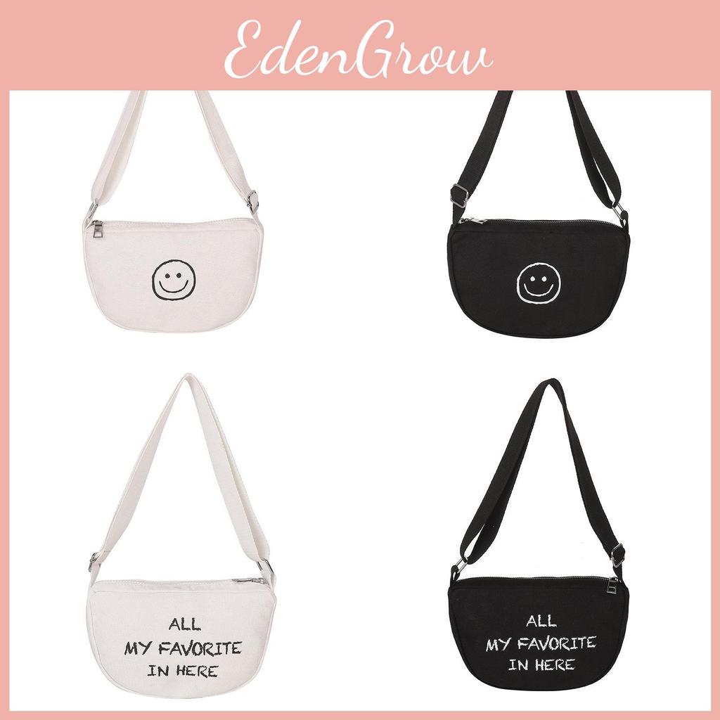 Childrens Canvas Backpack With Letter And Smiley Face Print Design For School And Travel