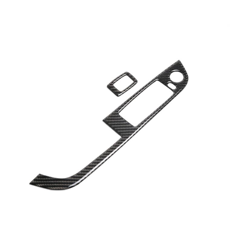 2Pcs Carbon Fiber Car Window Lifter Button Control Switch Armrest Panel Frame Cover Sticker Accessories For BMW Z4 E89