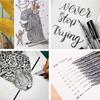 Pigment Liner Black Waterproof Archival Ink Precision Micro-Line Pens Fineliner Various Pen Heads Water Based Sketching Marker