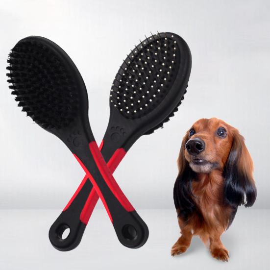 Dog Hair Comb Exquisite Hand Held Double-sided Pet Grooming Brush for Household