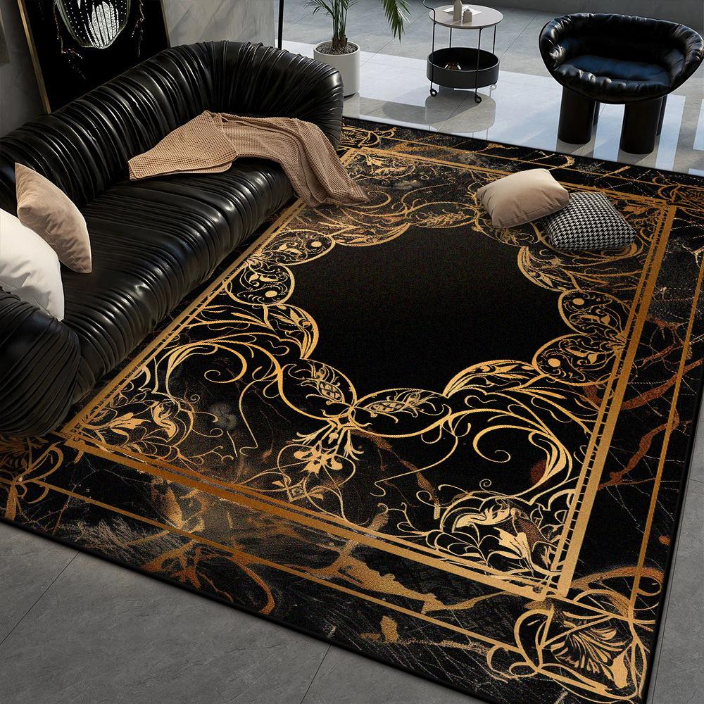 Marble Style Big Size Antiskid Carpet Living Room Soft Machine Washable Bedroom Decoration Rug Easy Cleaning Coffee Tables Mat