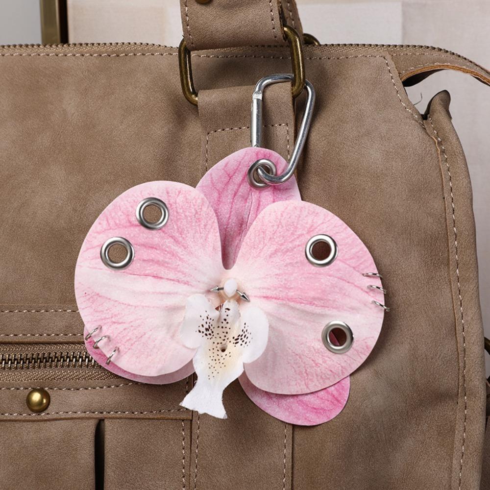 Colorful Simulation Flower Keyring Simulation Flower Flower Bag Pendant Butterfly Orchid Keychain