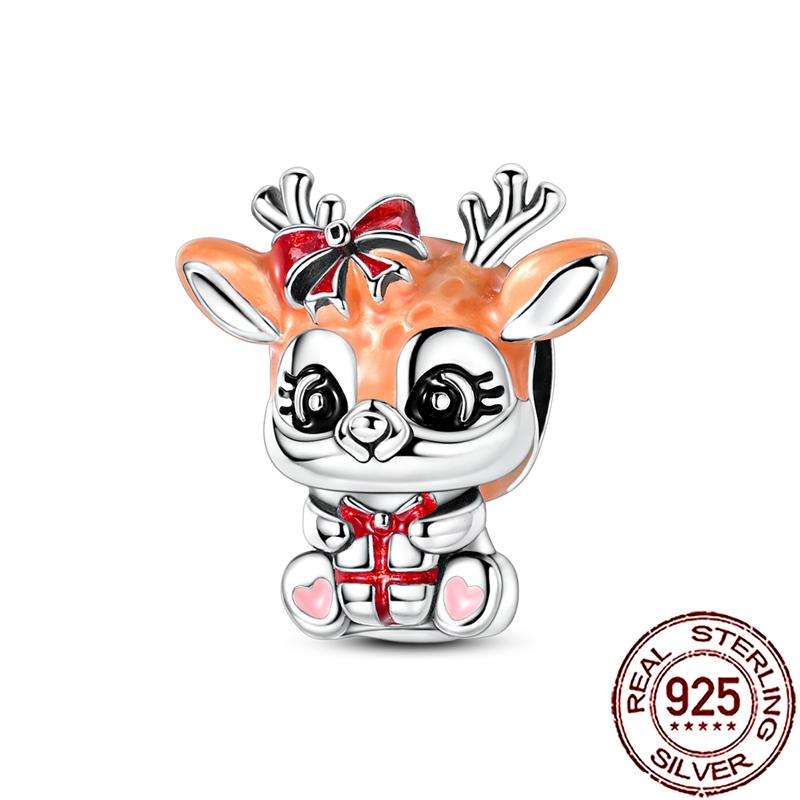 Novos Berloques de Cobre de Natal Papai Noel Berloques para Pulseira Corrente Cobra Colar Feminino Joias Diy