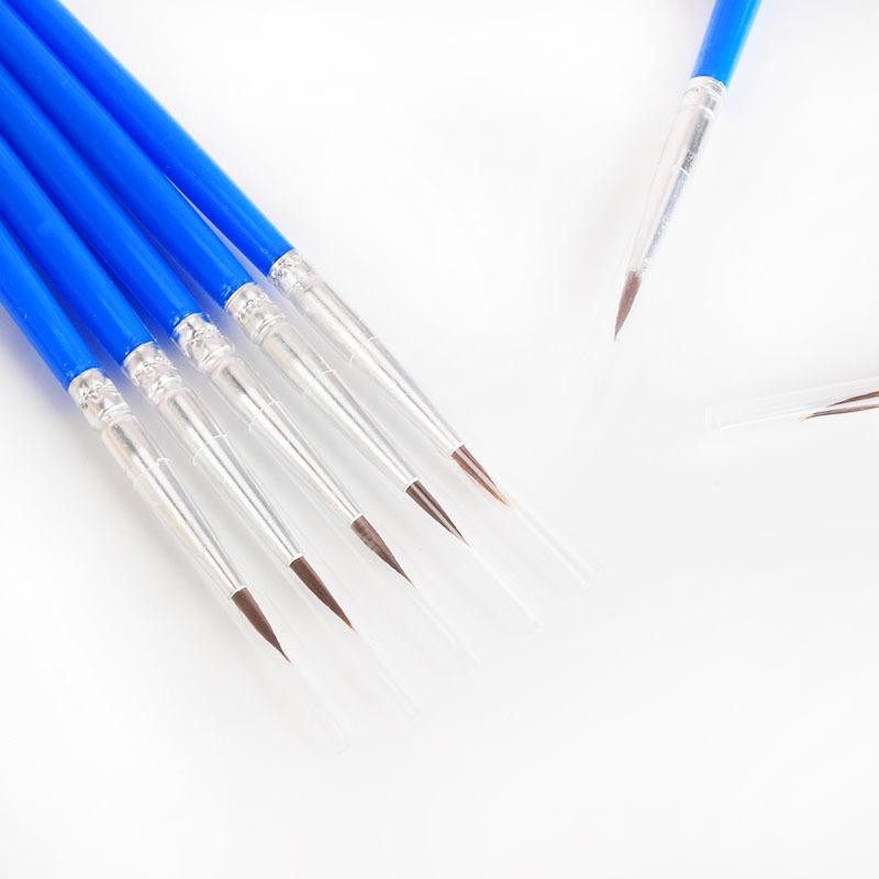DIY Digital Oil Painting Brushes: Nylon, Horsehair, Big Yellow Hair Bristles Size 3 синий
