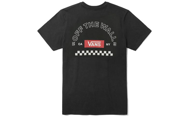 Vans AP Redbox Checker T Shirts Men s Crew Neck Moderate Straight Fit VN0A48ATBLK S