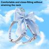 Cute Bow Cat Harness Adjustable Kitten Harness Glossy Cat Harness with Leash for Kittens Adult Cats Party Outdoor Walks