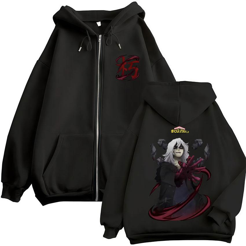 Japonia Anime My Hero Academia Bluzy Rozpinane Harajuku Moda Manga Vintage Bluza Męska Damska Polar Oversize Dresowe Kurtki