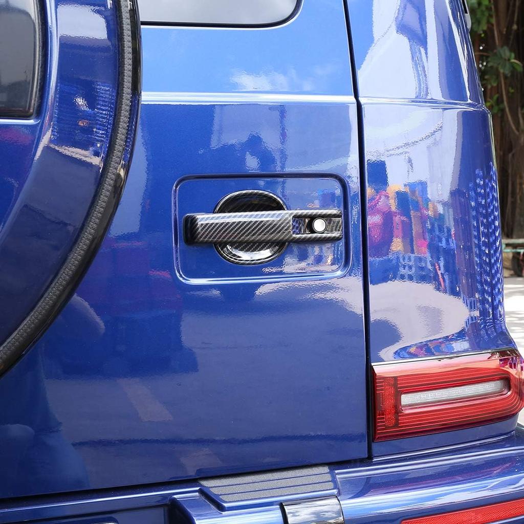 ABS Car Exterior Door Grab Handle Cover Trim for Mercedes Benz G Class W463 G500 G550 G63 2019 2020 Auto Accessories (Carbon Fiber)