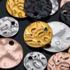 20pcs 8mm 10mm 12mm Stainless Steel Charms Round Blank Stamping Tag Pendants for DIY Bracelet Necklace Jewelry Making Materials