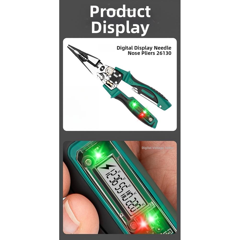 

220mm Electrical Tool Pliers with Digital Voltage Readout Non-Contact Detection Wire Stripper Crimper and Cutter Design China Mainland
