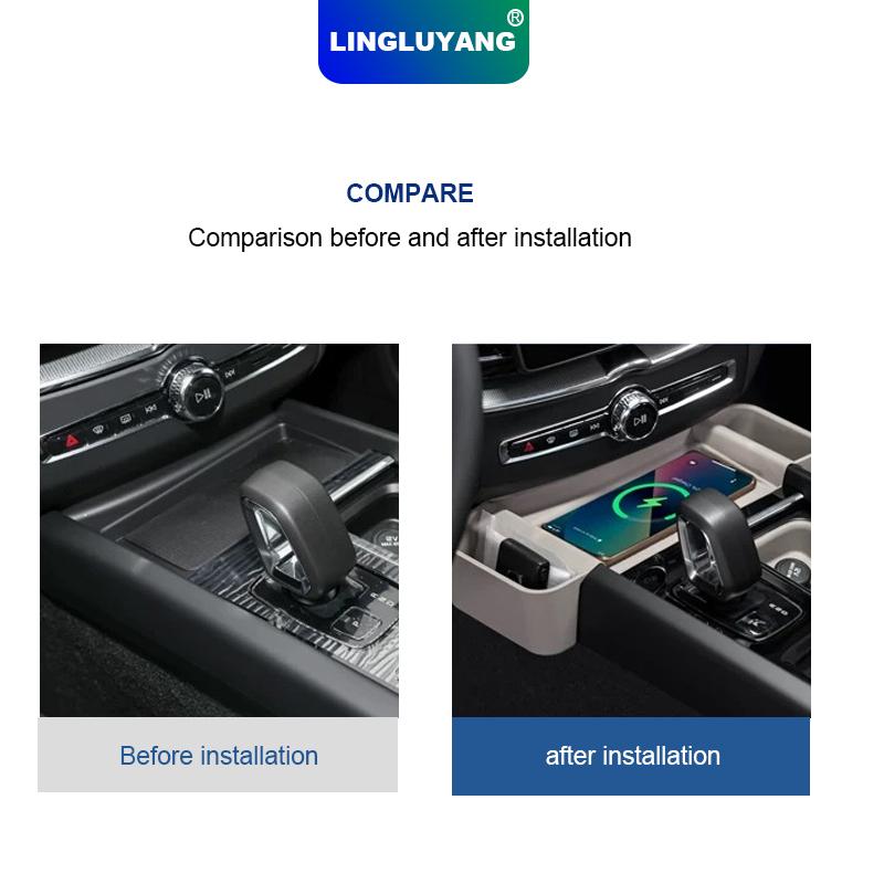 For Volvo XC90 S90 XC60 2026 car central control gear storage box storage and interior decoration