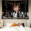 Promi-Unterstützung Wandteppich Polyester Wandbehang K-Pop Stil Fan Dekoration Schlafzimmer Wohnheim Fotos Wand Hintergrund Dekoration
