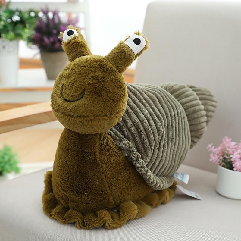 Niedliche Plüschschnecke Weiche Puppe Spielzeug für Kinder Lebensechtes Insektendesign, Perfektes lustiges Geschenk