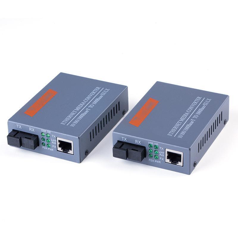 

Gigabit external single-mode single fiber optical transceiver HTB-GS-03AB photoelectric converter pair чорний
