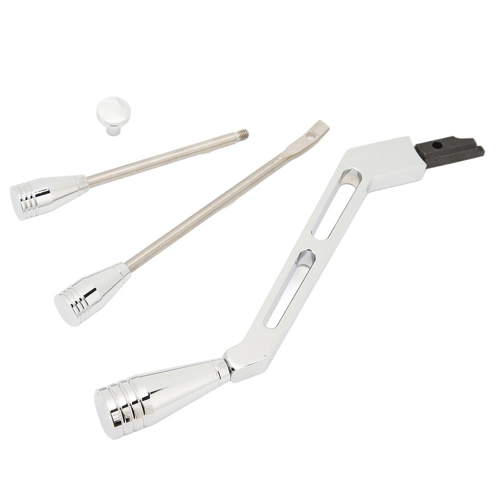 Schalthebel-Blinker-Warnblinker-Neigungssatz, polierter Billet-Edelstahl, hohe Festigkeit für Autos