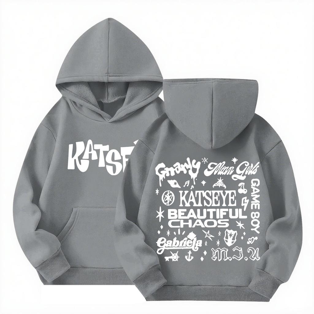 Children's Hooded Gradient Printed Long Sleeved Sweatshirt Loose Women's Sweatshirt Sweatshirt