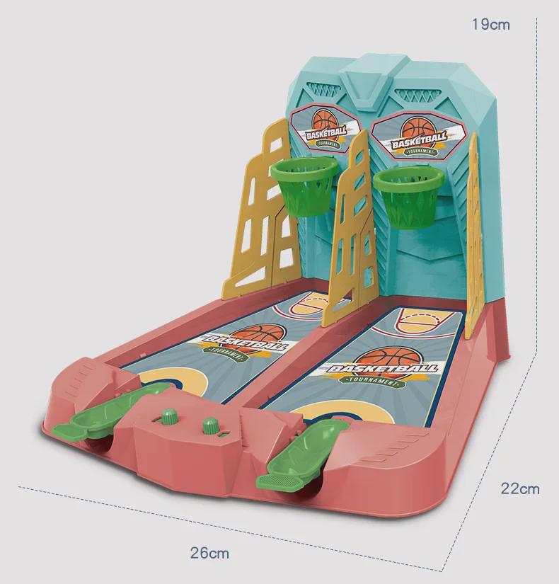 Tisch-Basketballspiel für Kinder mit Finger-Auswurf - Interaktives Lernspielzeug für Eltern und Kinder