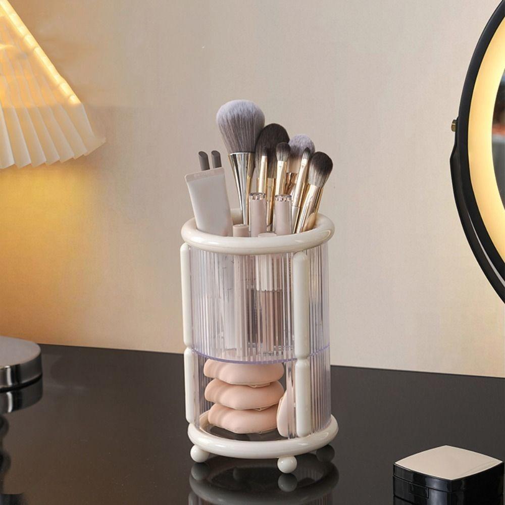 

Изысканная коробка для хранения косметики Многофункциональная полка для туалетного столика Тени для век белый