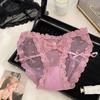 Ladies Summer Thin New Style Pure Sexy Lace Pure Cotton Crotch Low Waist Triangle Briefs