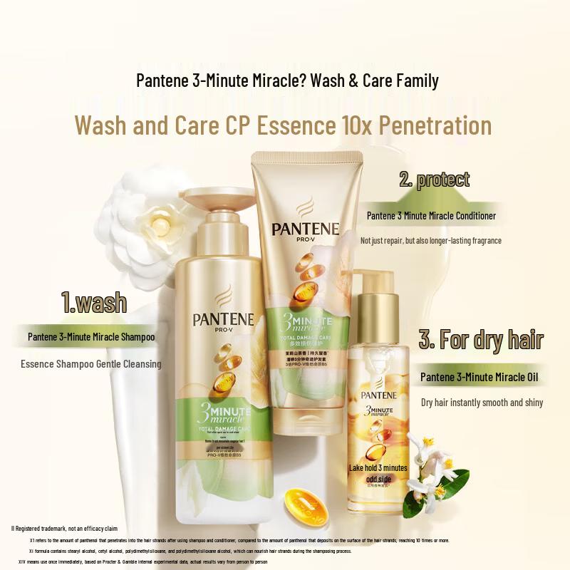 Pantene 3-Minute Miracle Multi-Effect Fragrant Shampoo Gift Set