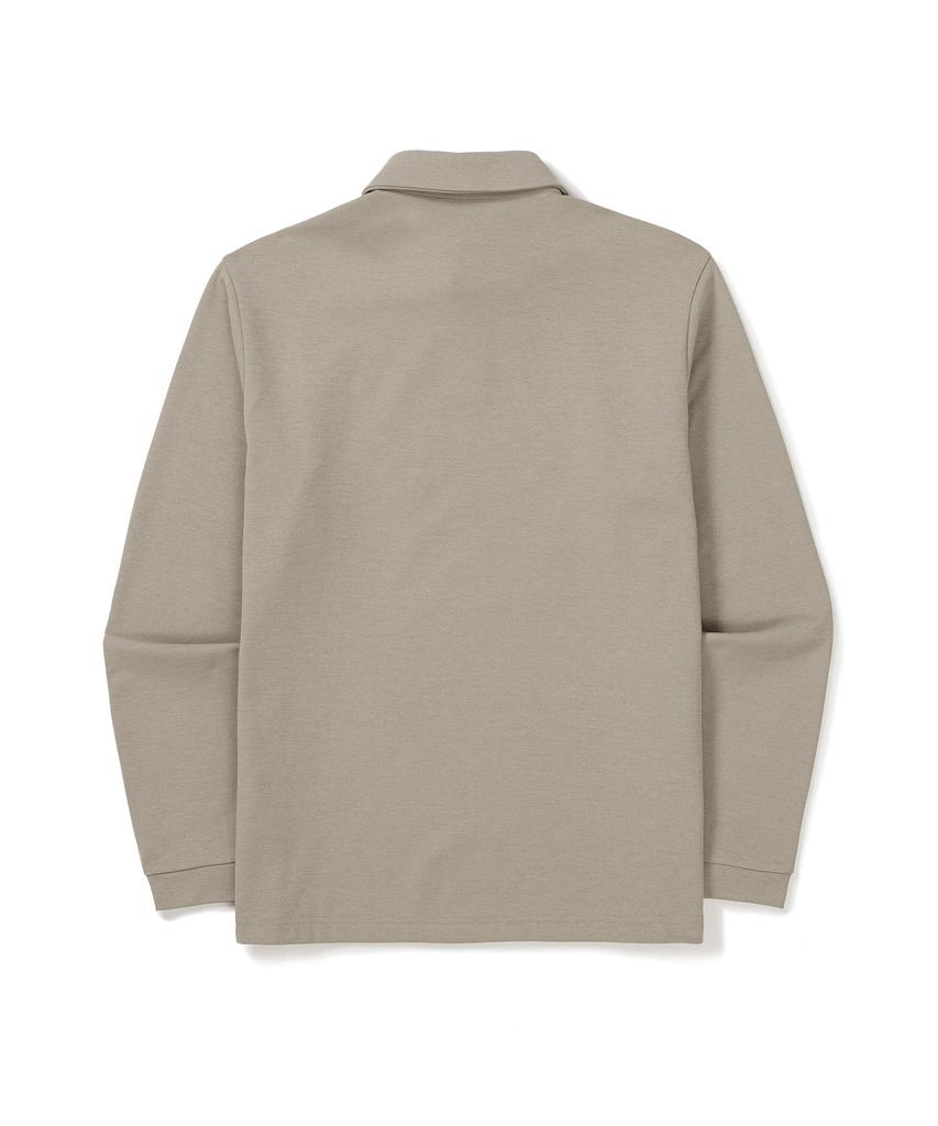 SNOWPEAK APPAREL Polo Long Sleeve T-Shirt (S24Fmtps10) Beige Gray