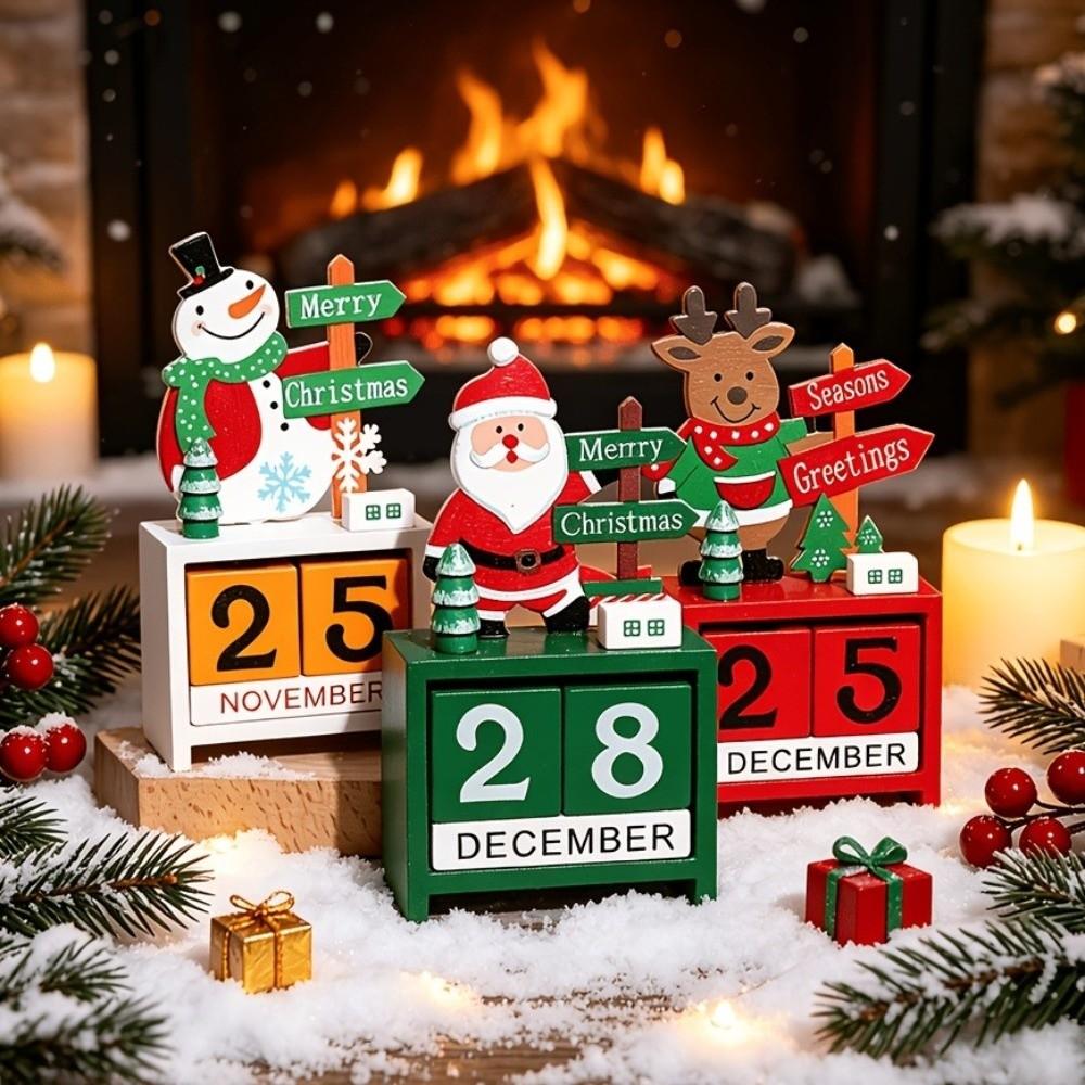 Countdown Christmas Calendar Decoration Reindeer Party Table Centerpiece for Christmas