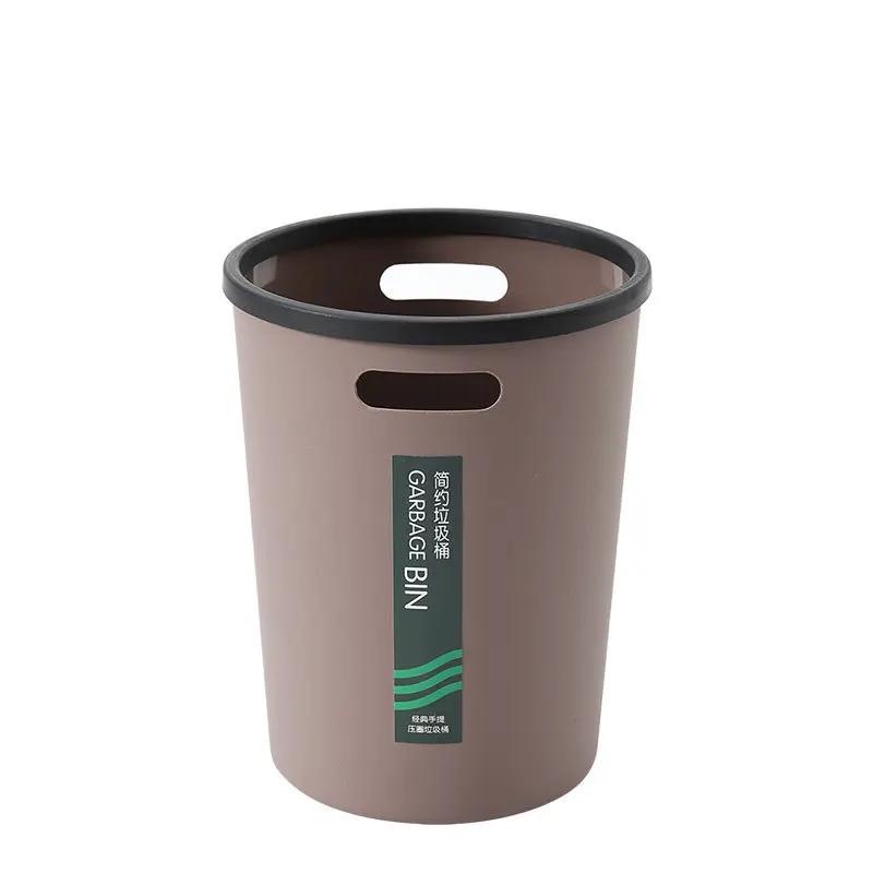 Household Large Thickened Garbage Can Binaural Portable Round Storage Box Pressure Ring Without Cover Kitchen Trash Bin