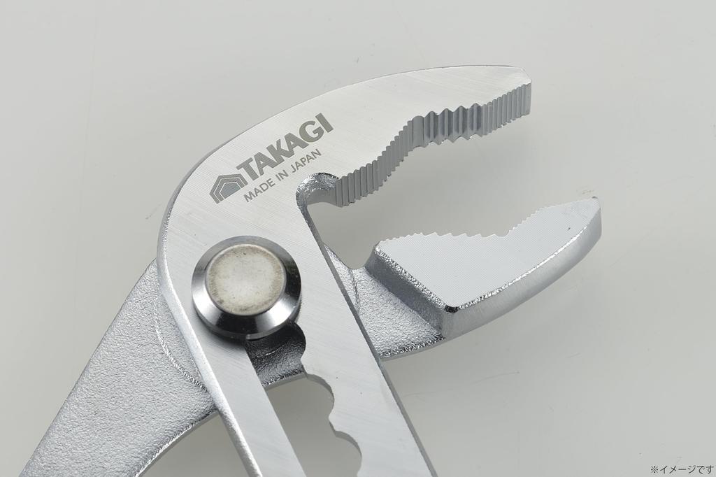 Takagi Wasserpumpenzange mit 250 mm Hergestellt in Verstellbar Hält Rohre bis zu 51 mm Außendurchmesser Sicher Flachkopf Sanitärwartungsschraubendreher, TKWP-250, Japan,