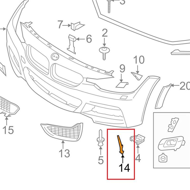 Powerful 1Pair Front Bumper Lower Grille Cover Trim For BMW F80 F82 M3 12-18 51118056599 51118056600 Air Inlet Grill Moulding