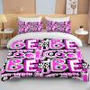 10 Sizes Fine Graffiti Pattern Bedding 3 Piece Set King Size Double Bed Bedding Set Microfiber or Polyester Duvet Cover Set