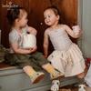 LELE JOVE Baby Girl's Tencel Jacquard Sleeveless Vest Top