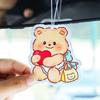 Niedlicher Bär Auto Parfüm Scheibe Auto Rückspiegel Dekoration Duft Baumwollpapierkarte Zuhause Auto Geruchsentfernung Dufttabletten