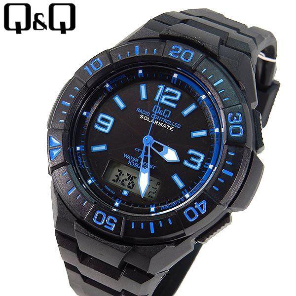 Used CITIZEN Q&Q q&q solar radio watch MD06-335 radio solar analog-digital combination men s watch casual watch analog radio solar radio cheap