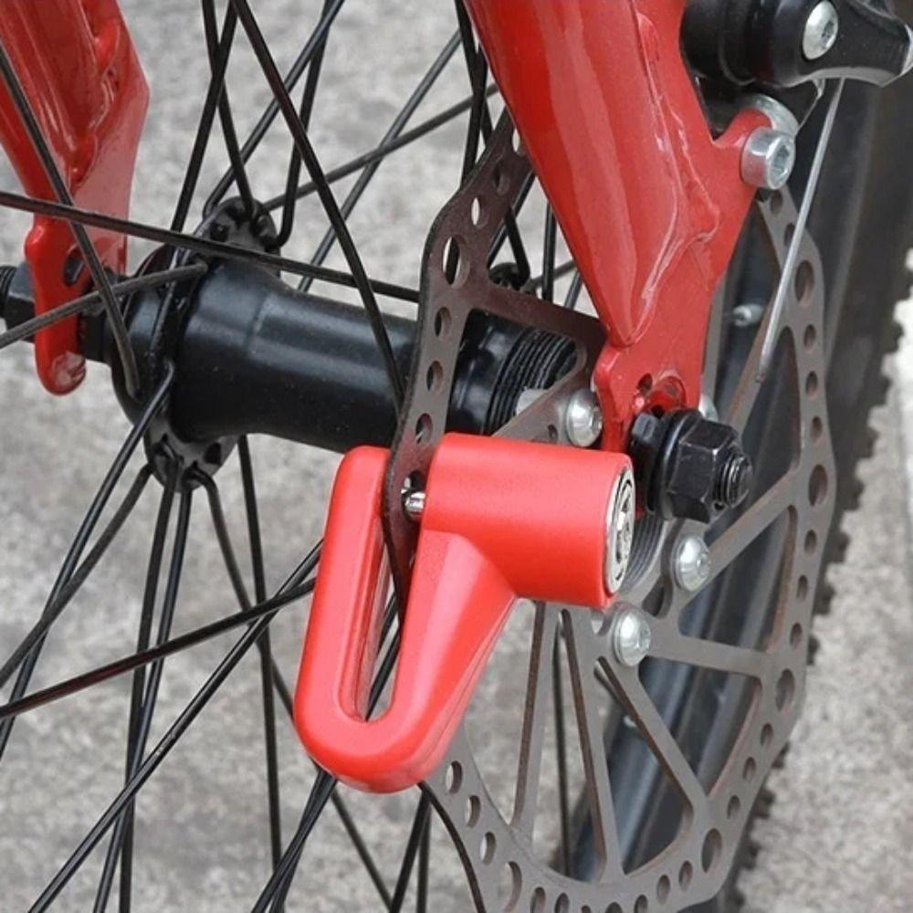 Portable Steel Wire Bicycle Disc Brake Lock Key Lock Mini Size Anti Theft Lock Security with Bracket Scooter Lock Street Parking 4
