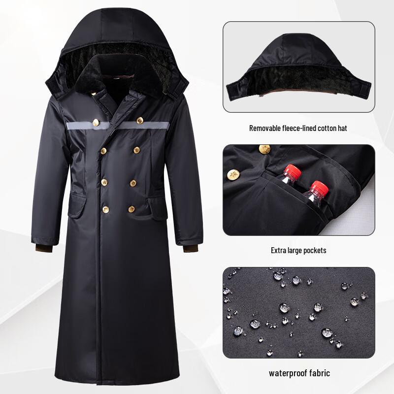 Jiemengzhe Extra-Long Winter Cotton Parka Small-Large