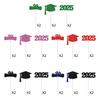 6Pcs Sided 2025 Graduation Party Centerpiece Sticks-Graduation Decorations Class