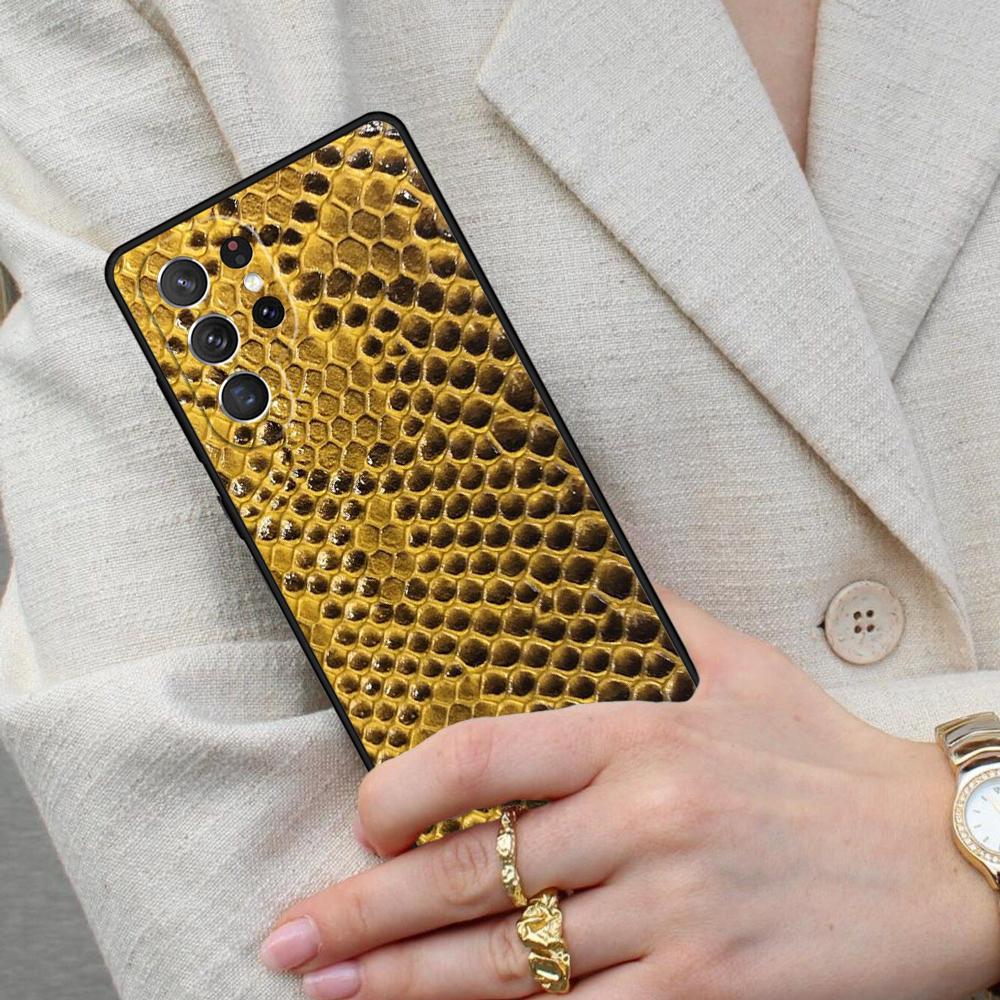 Cobra Python Snake Skin Cell Phone Case for Samsung Galaxy S26 Ultra S25 S24 S23 S22 S21 S20 Note10 Cover