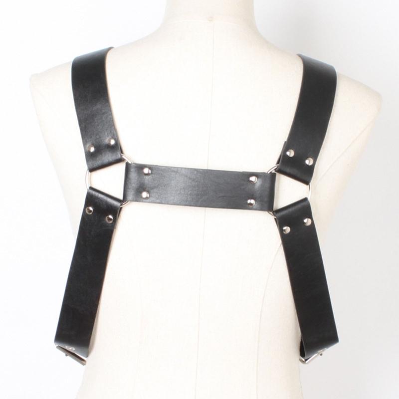 Punk Leather Harness Belt Underbust Corset Top With Strap Leather Suspender Belt Clubwear For Women To Wear Out