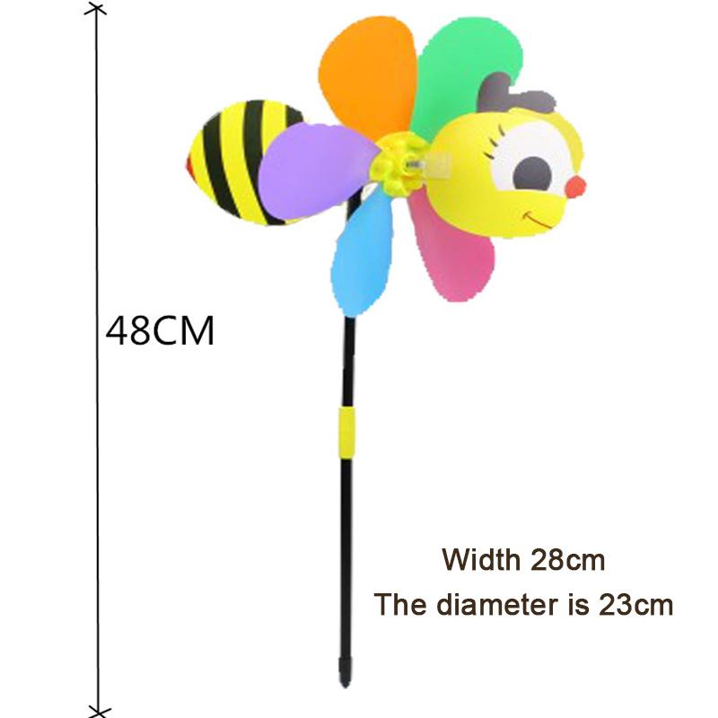 Selg 3D Large Animal Bee Windmill Wind Spinner Whirligig Yard Garden Decor