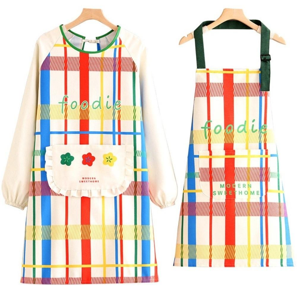 New Canvas Cooking Apron Waterproof Oil-Proof Baking Aprons with Pocket Work Clothes Household