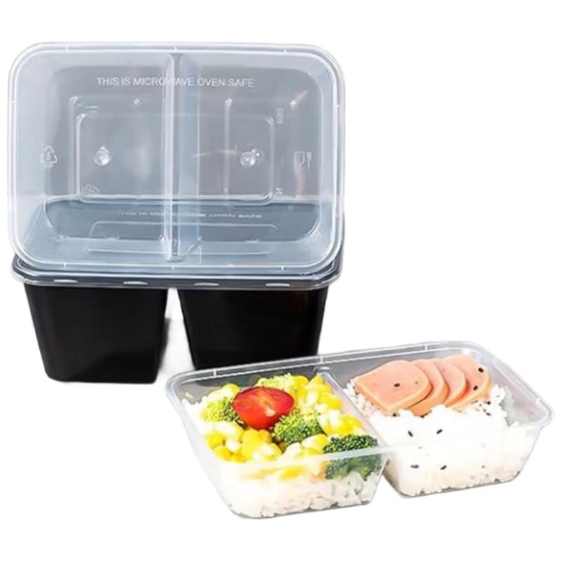 Disposable Food Container with Lid, 650ml Single Compartment