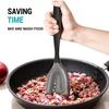 Silicone Mincing Spatula Meat Chopper 2-in-1 Shredding Spatula for Oil Filtering Non-Stick Meat Grinder with Soft-Grip Handle Heat Kitchen Tool